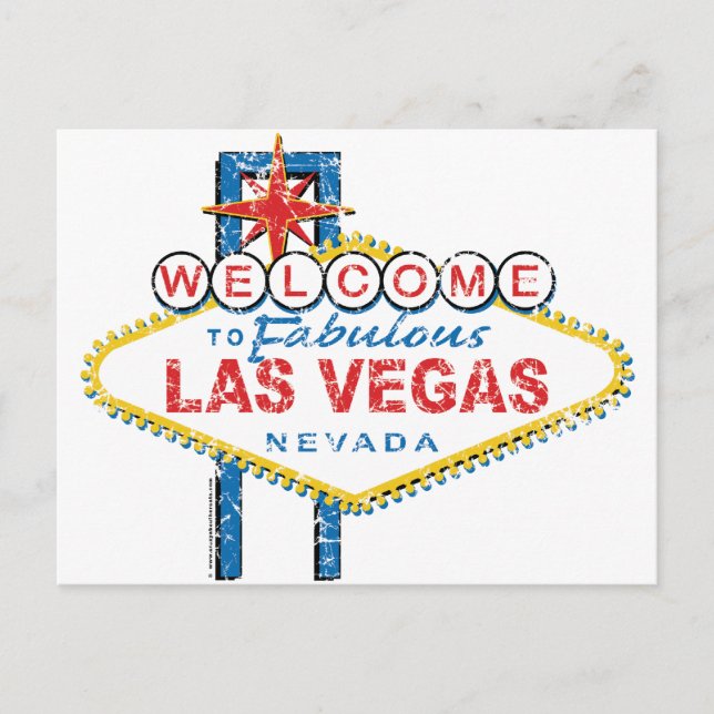 Carte Postale Bienvenue à Fabulous Las Vegas (Devant)