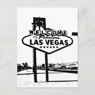 Carte Postale Bienvenue à Fabulous Las Vegas Vector Graphic