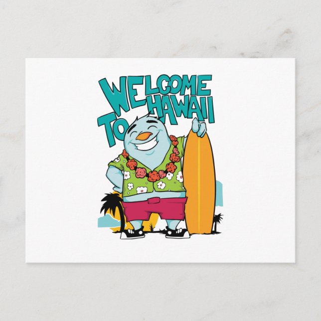 Carte Postale Bienvenue à Hawaii (Devant)