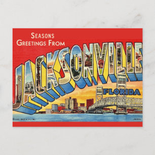 Carte Postale Bienvenue à Jacksonville pour les fêtes de fin d'a