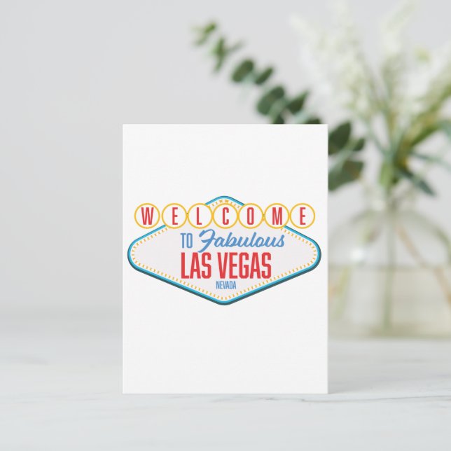 Carte Postale Bienvenue à la fabuleuse Las Vegas (Debout devant)