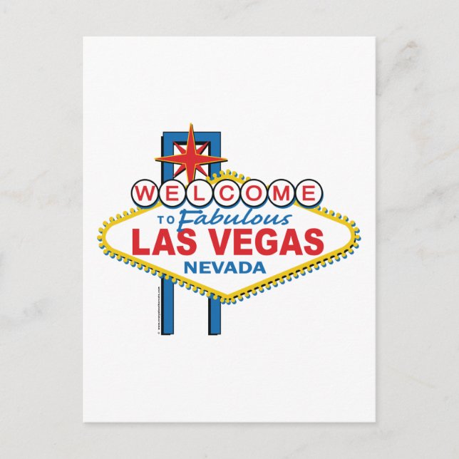 Carte Postale Bienvenue à la fabuleuse Las Vegas (Devant)