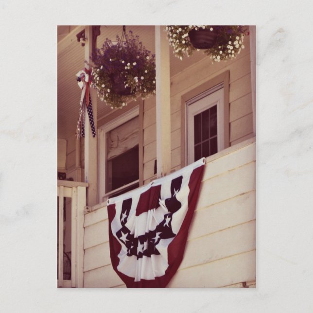 Carte Postale Bienvenue à la maison et merci - Porche avant patr (Devant)