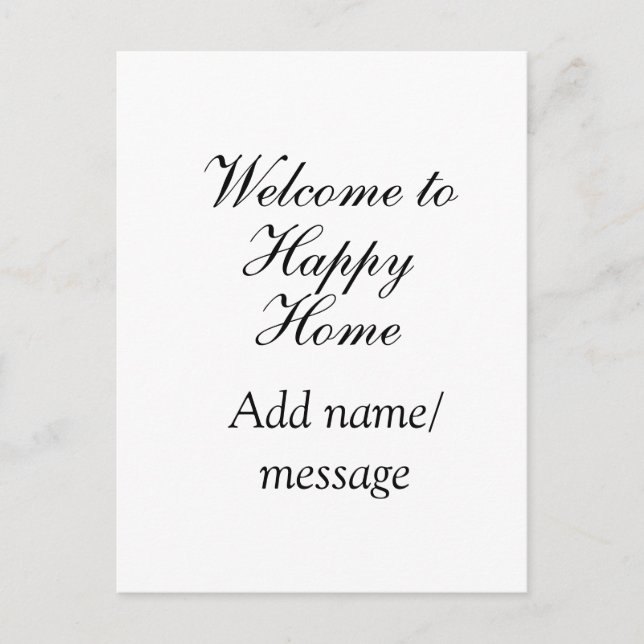 Carte Postale Bienvenue à la maison inauguration de la maison de (Devant)