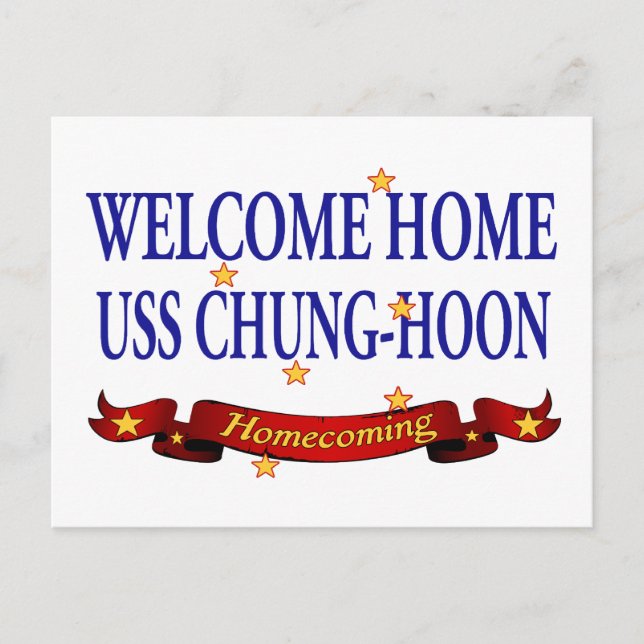 Carte Postale Bienvenue à la maison USS Chung-Hoon (Devant)