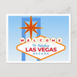 Carte Postale Bienvenue à Las Vegas blue Sky