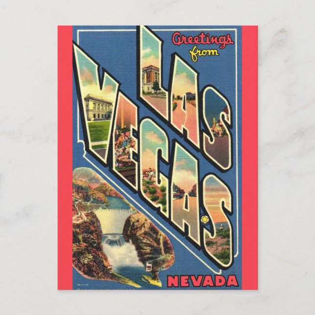 Carte Postale Bienvenue à Las Vegas Nevada (Devant)