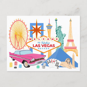 Carte Postale Bienvenue à Las Vegas touristique voyage