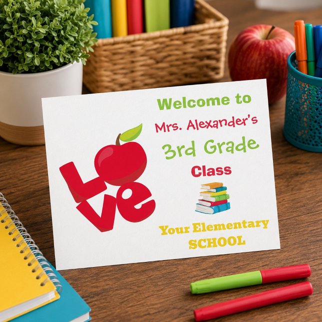 Carte Postale Bienvenue à l'école (Créateur téléchargé)