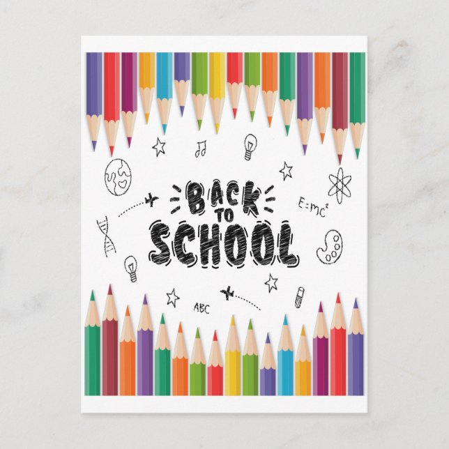 Carte Postale Bienvenue À L'École Chemise, Premier Jour De L'Éco (Devant)