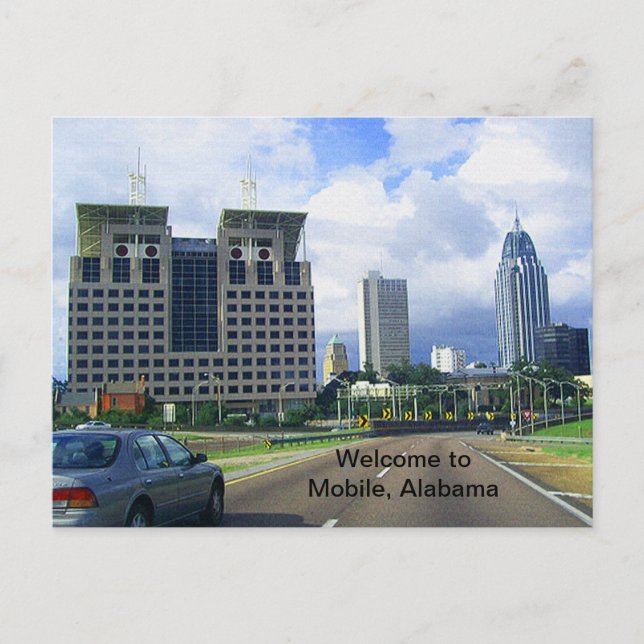 Carte Postale Bienvenue à Mobile, Alabama (Devant)