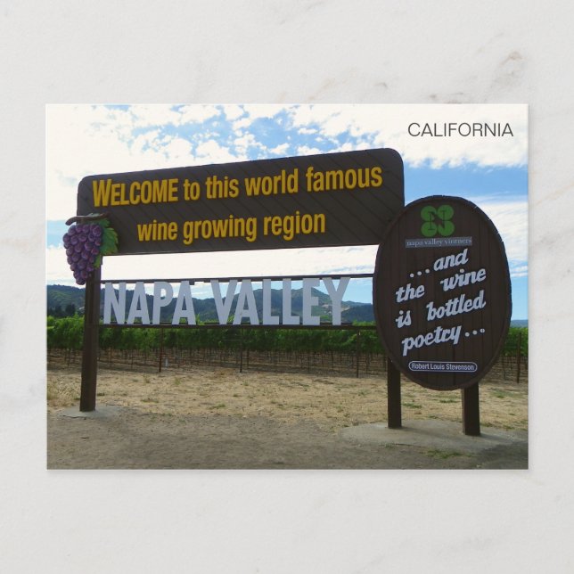 Carte Postale Bienvenue À Napa Valley Postcard! (Devant)