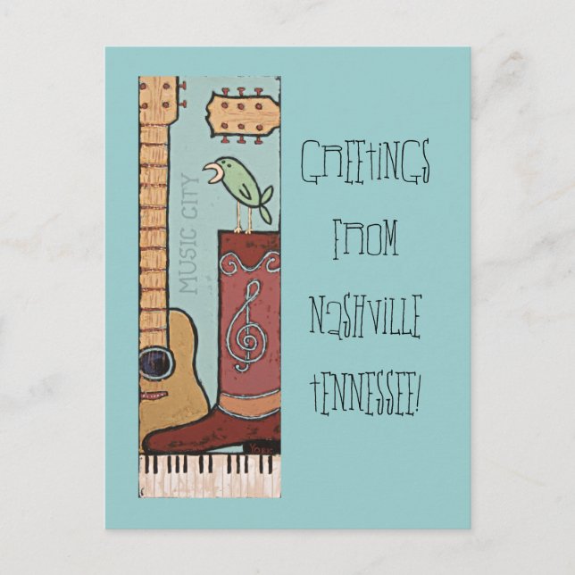 Carte Postale Bienvenue à Nashville Postcard 2 (Devant)