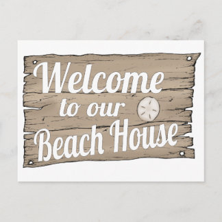 Carte Postale bienvenue à notre beach house