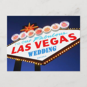 CARTE POSTALE BIENVENUE À NOTRE FABULOUS LAS VEGAS MARIAGE POSTC