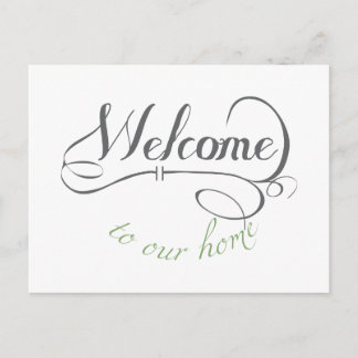 Carte Postale Bienvenue À Notre Maison