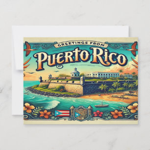 Carte Postale Bienvenue à Porto Rico