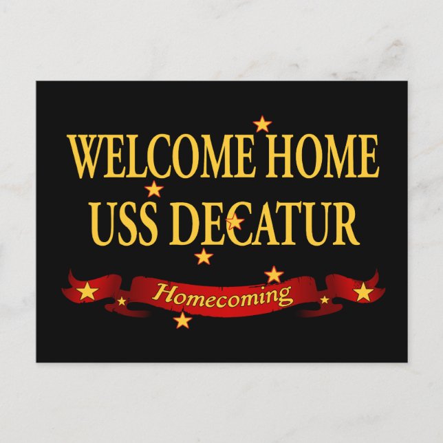 Carte Postale Bienvenue Accueil USS Decatur (Devant)