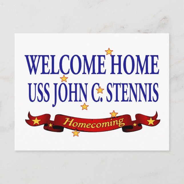 Carte Postale Bienvenue Accueil USS John C. Stennis (Devant)