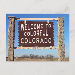 Carte Postale Bienvenue au Colorado coloré