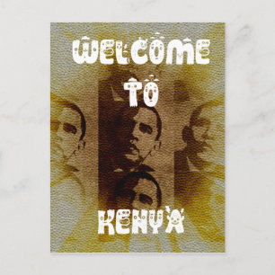 Carte Postale Bienvenue au Kenya avec Obama Collage