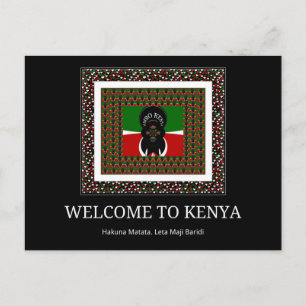 Carte Postale Bienvenue au Kenya et en faire un beau texte kenya