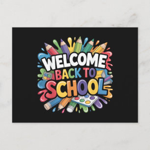 Carte Postale Bienvenue au premier jour de la rentrée scolaire E