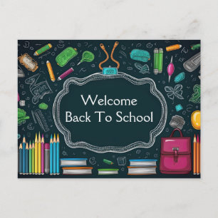 Carte Postale Bienvenue au retour à l'école