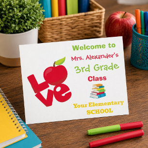 Carte Postale Bienvenue au retour à l'école