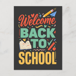 Carte Postale Bienvenue au retour à l'école   Équipe d'enseignan