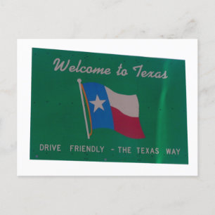 Carte Postale Bienvenue au texas