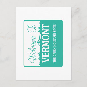 Carte Postale Bienvenue au Vermont - États-Unis