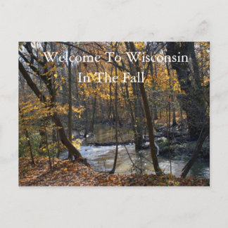 Carte Postale Bienvenue Au Wisconsin À L'Automne