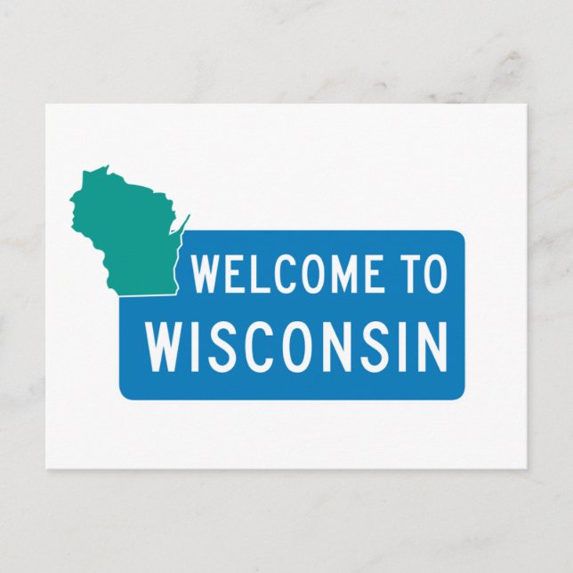 Carte Postale Bienvenue au Wisconsin - États-Unis (Devant)