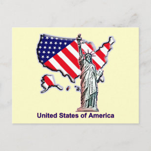 Carte Postale Bienvenue aux Etats-Unis