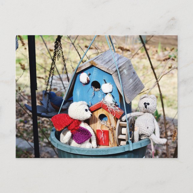 Carte Postale Bienvenue aux oiseaux domestiques ! (Devant)