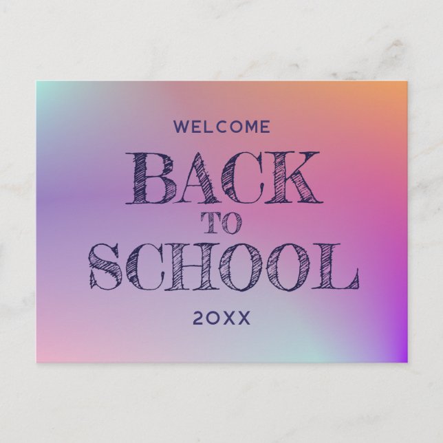 Carte Postale bienvenue dans la classe (Devant)