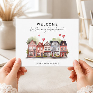 Carte Postale Bienvenue dans les maisons en rangée Red Heart du 