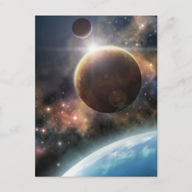 Carte Postale Bienvenue dans l'espace (Devant)