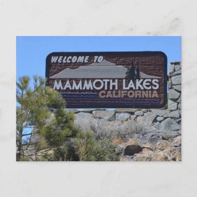 Carte Postale Bienvenue dans Mammoth Lakes (Devant)