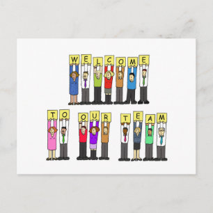 Carte Postale Bienvenue dans notre équipe