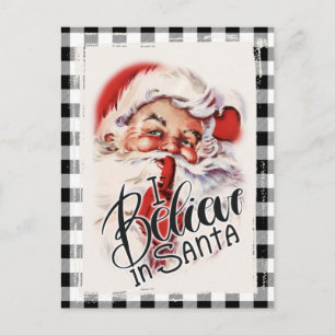 Carte Postale Bienvenue de Noël à Père Noël Buffalo vintage