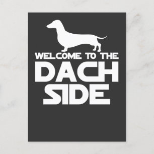 Carte Postale Bienvenue du côté du dachshund