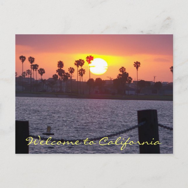 Carte Postale Bienvenue en Californie (Devant)