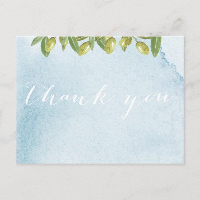 Carte Postale Bienvenue en Italie Remerciement de mariage toscan (Devant)