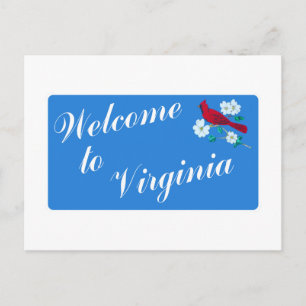 Carte Postale Bienvenue en Virginie - USA