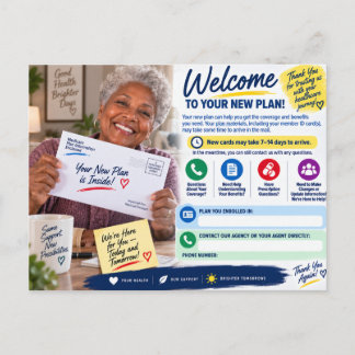 Carte Postale Bienvenue et fidélisation des nouveaux clients Med