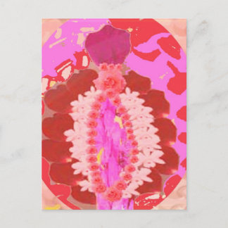 Carte Postale Bienvenue, Étalage Floral Chaud De Végétine