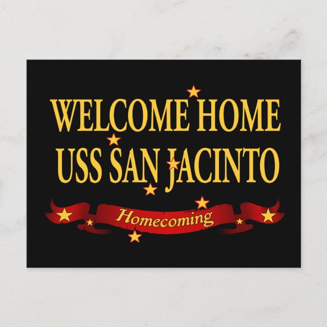 Carte Postale Bienvenue Maison USS San Jacinto (Devant)