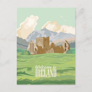 Carte Postale Bienvenue vintage en Irlande europe irish dublin